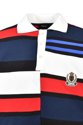 EMBLEM LOGO CRAZY BORDER POLO SHIRT / RED