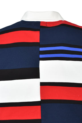 EMBLEM LOGO CRAZY BORDER POLO SHIRT / RED