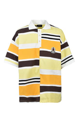 EMBLEM LOGO CRAZY BORDER POLO SHIRT / YEL