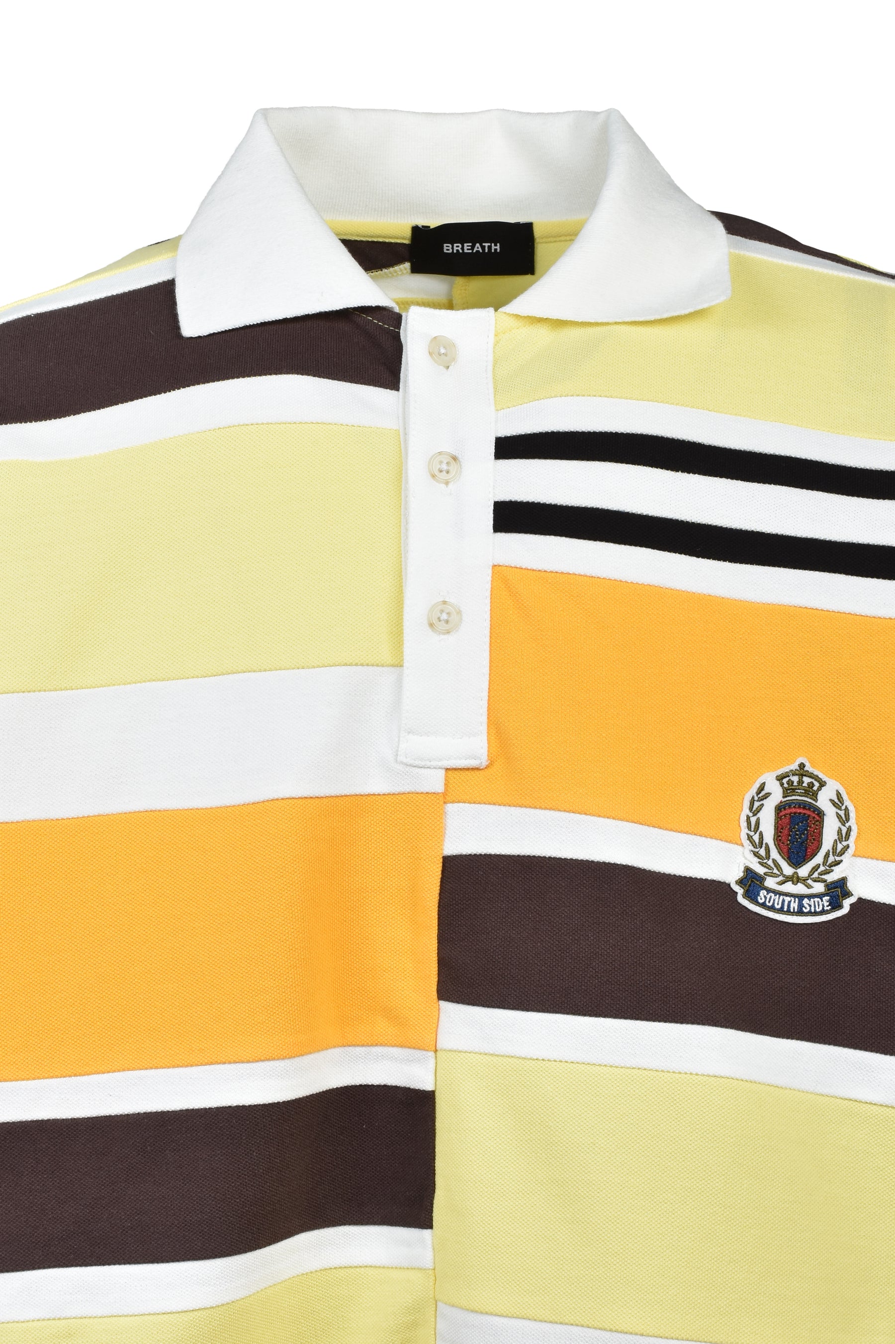 EMBLEM LOGO CRAZY BORDER POLO SHIRT / YEL