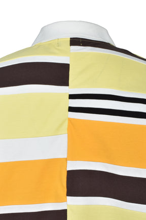 EMBLEM LOGO CRAZY BORDER POLO SHIRT / YEL