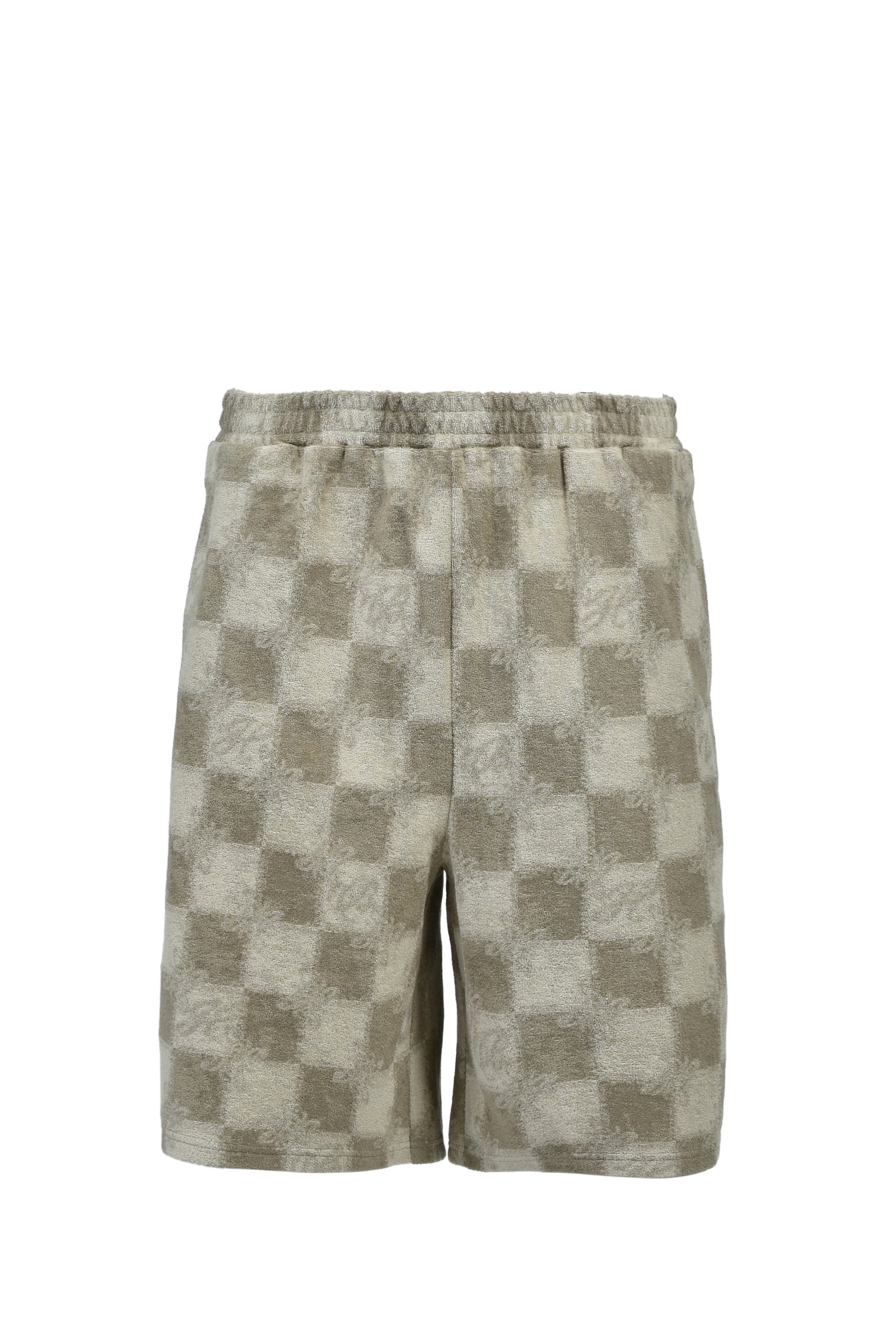 BLOCK CHECK PILE SHORTS / BEI