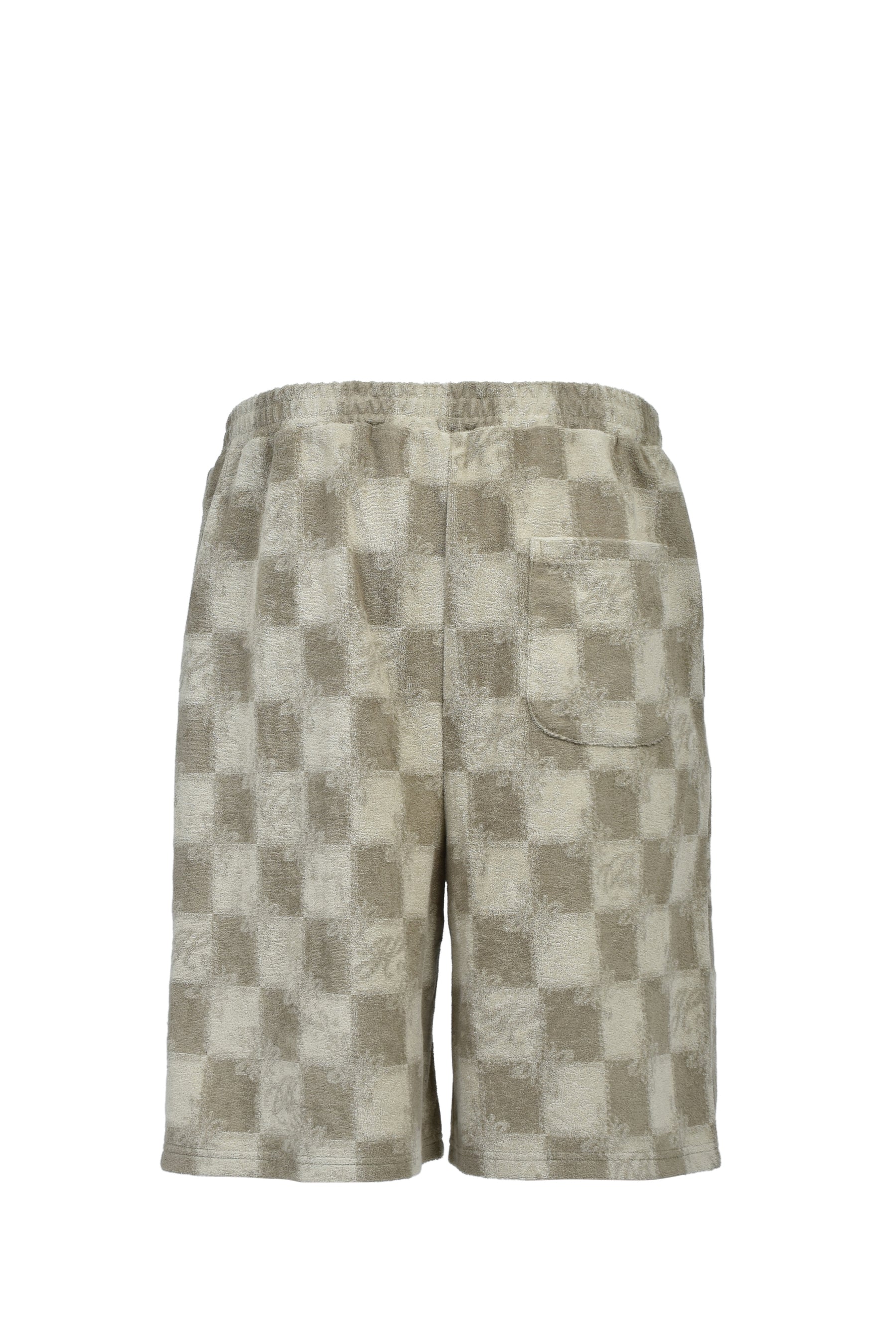 BLOCK CHECK PILE SHORTS / BEI