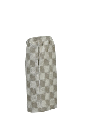 BLOCK CHECK PILE SHORTS / BEI