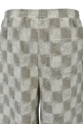 BLOCK CHECK PILE SHORTS / BEI