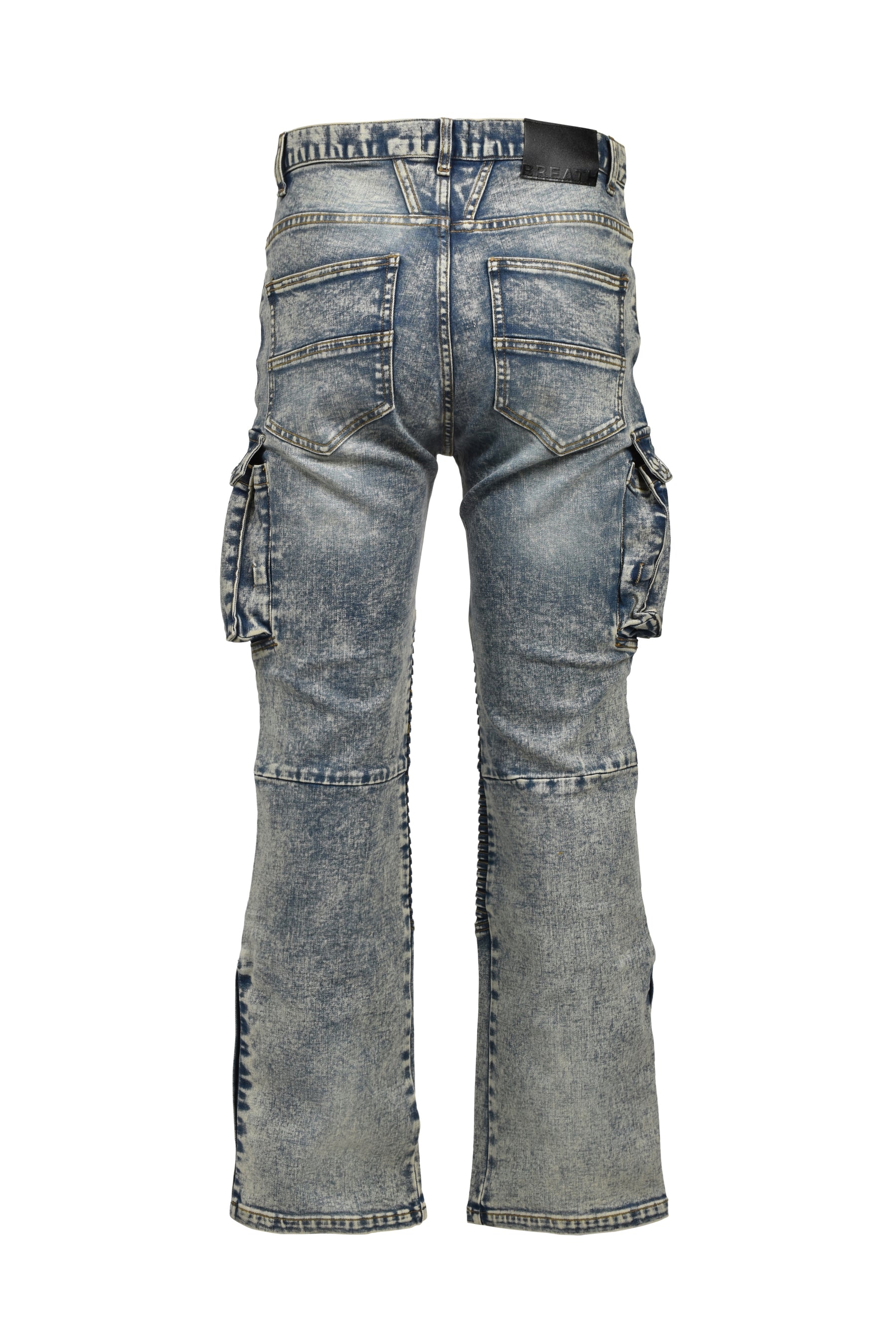 COATING SLIM BIKER CARGO PANTS / IND
