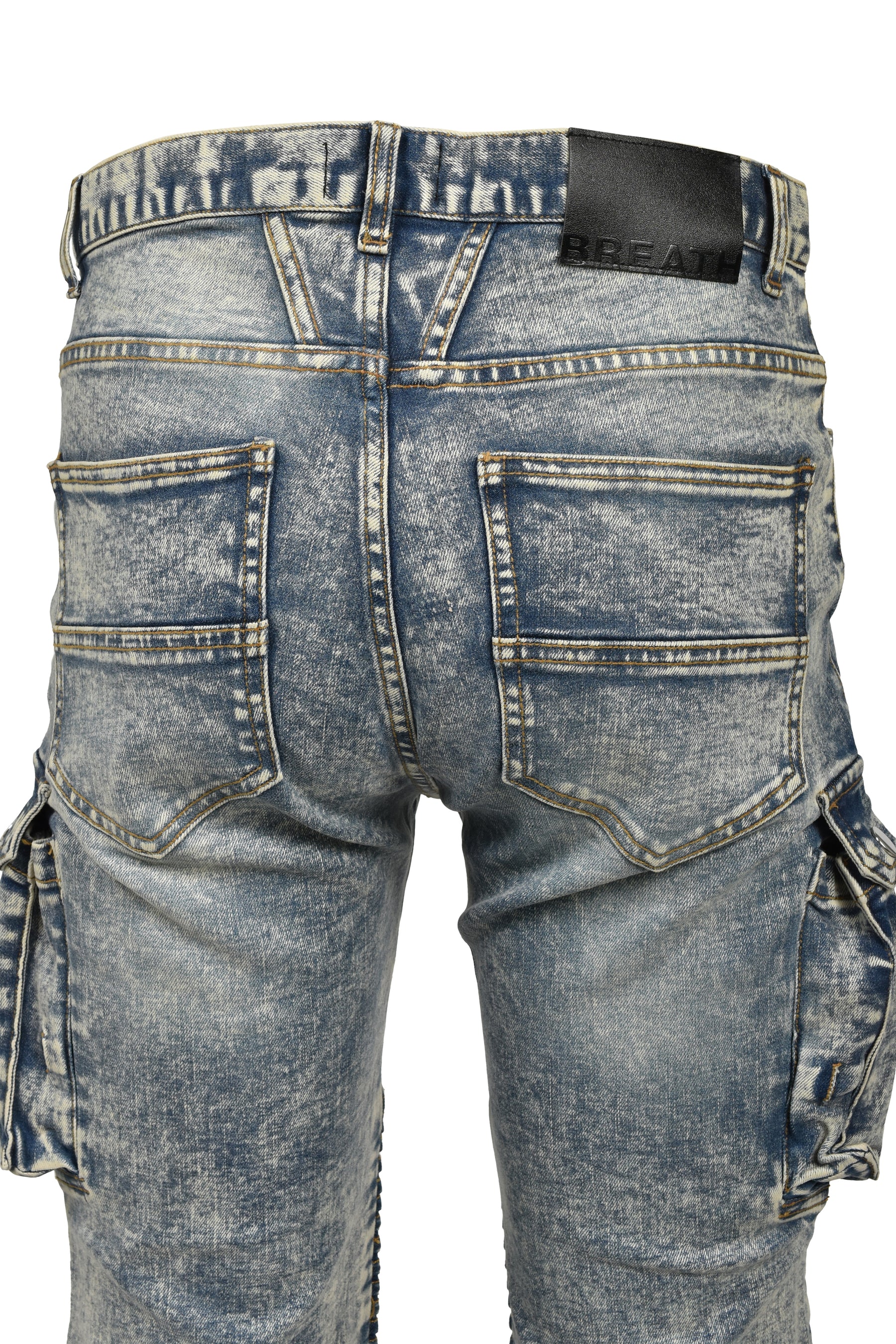 COATING SLIM BIKER CARGO PANTS / IND
