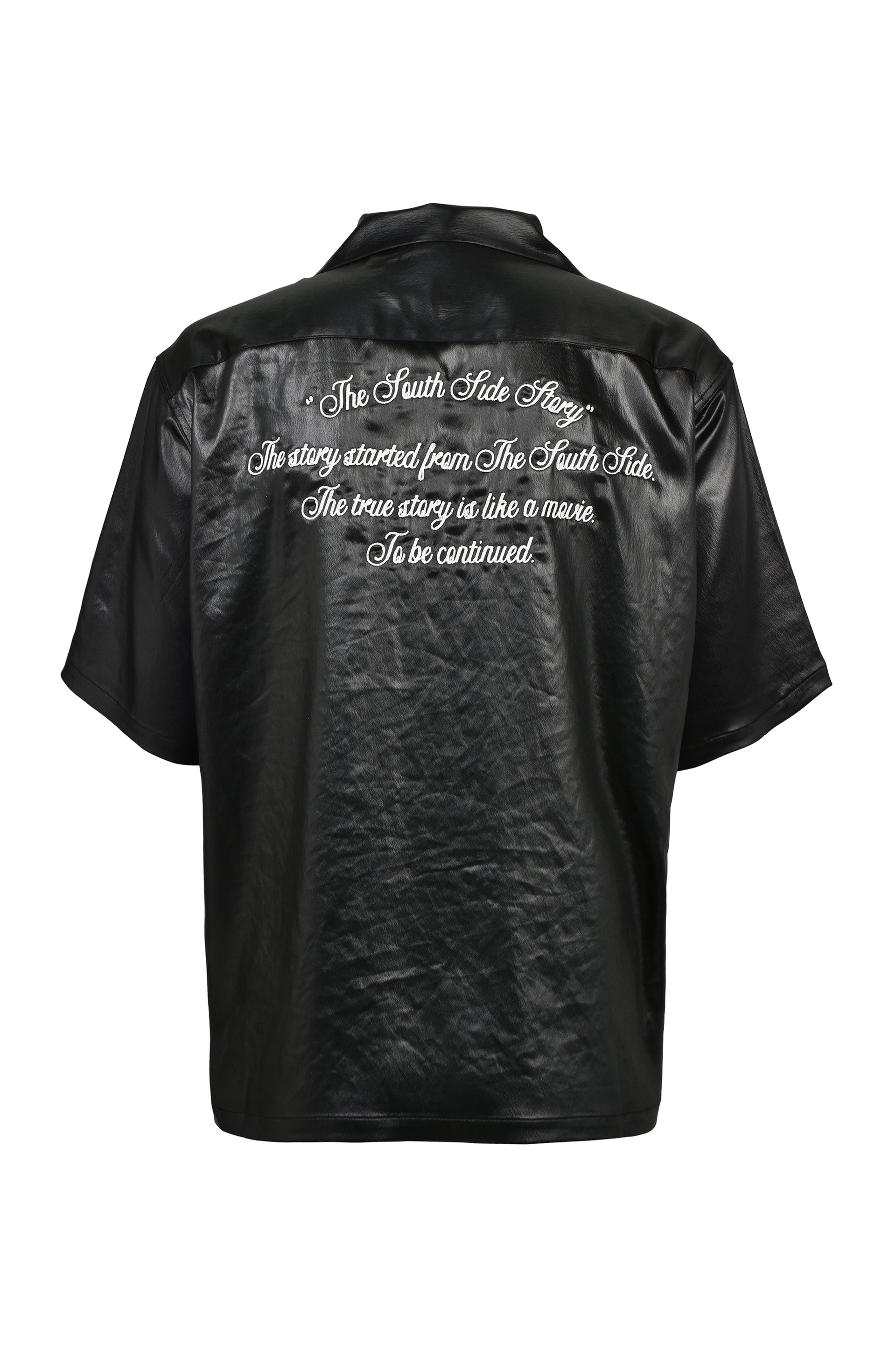 GLORY SATIN SS SHIRT / BLK
