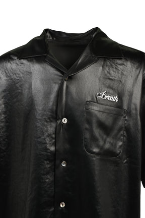GLORY SATIN SS SHIRT / BLK