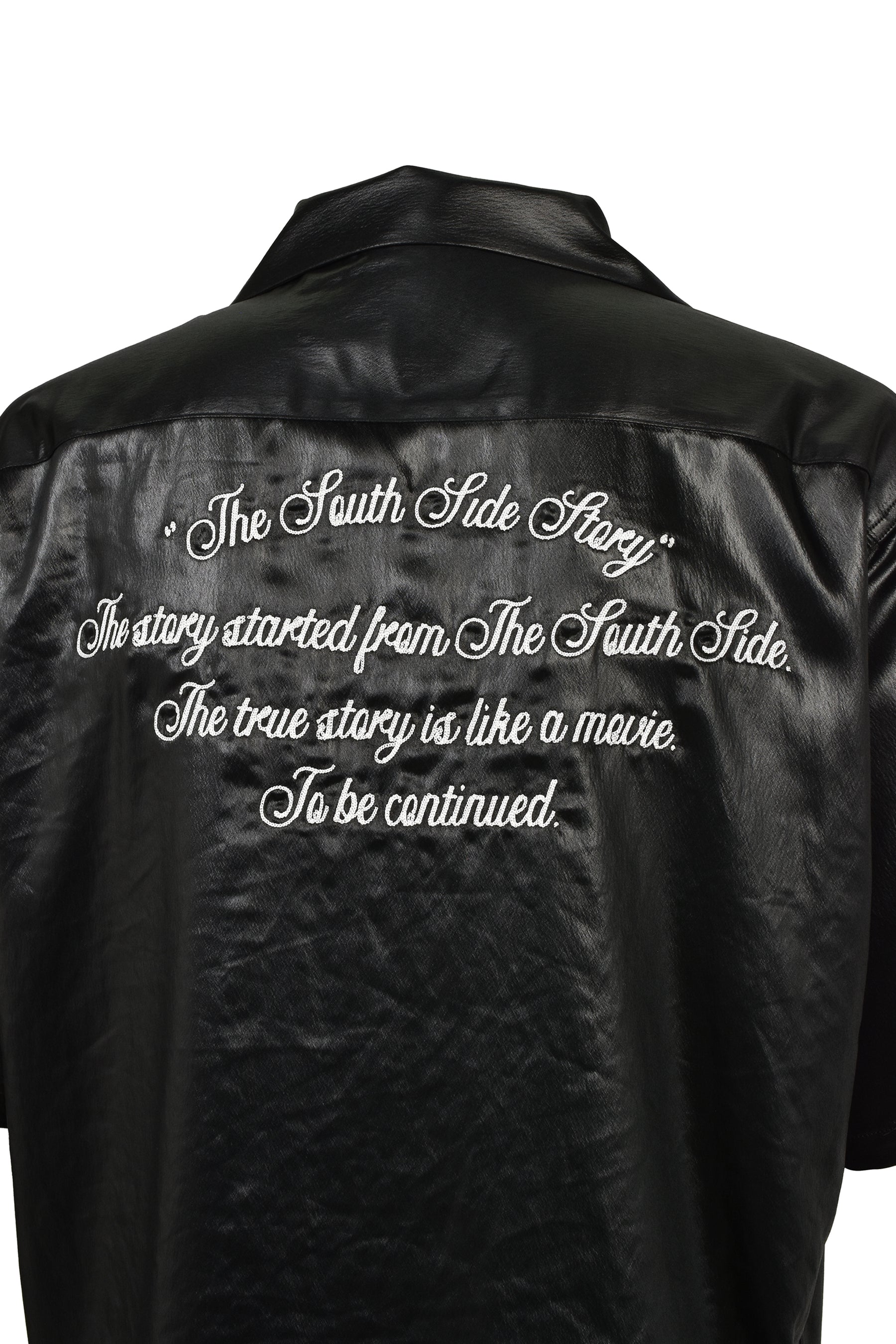 GLORY SATIN SS SHIRT / BLK