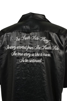 GLORY SATIN SS SHIRT / BLK