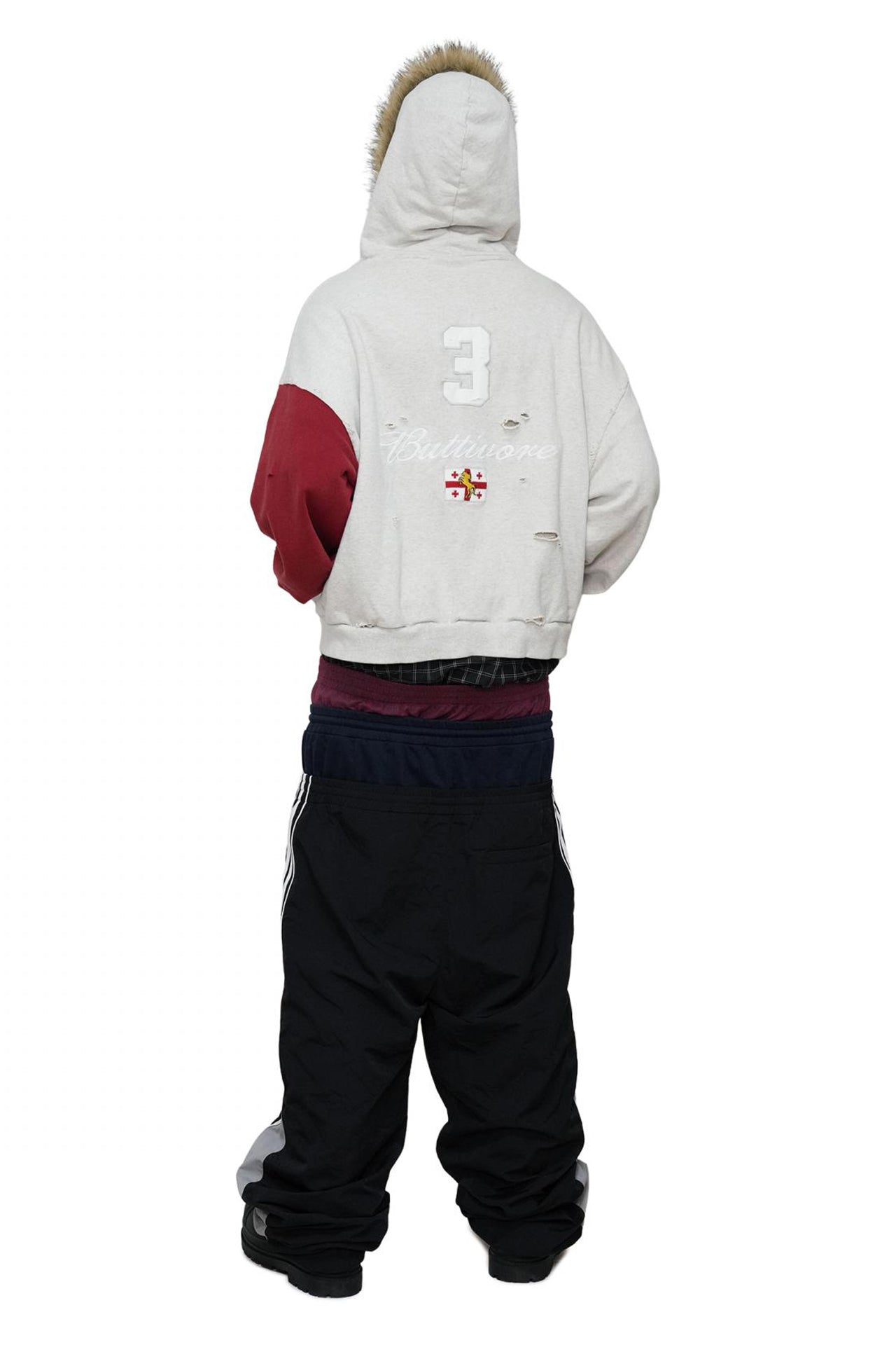 BUTTIVORE FUR LINING ZIP HOODIE / OATMEAL MELANGE