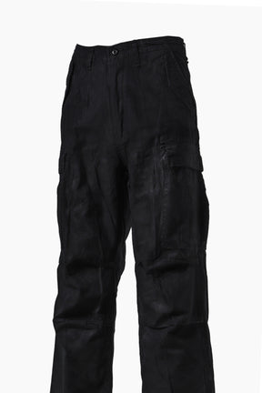 OILSKIN CARGO PANTS / BLK