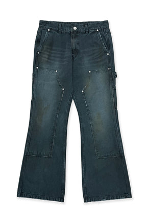 CARPENTER FLARED PANTS / WASHED BLK