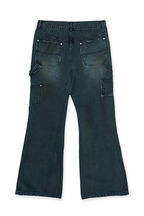 CARPENTER FLARED PANTS / WASHED BLK