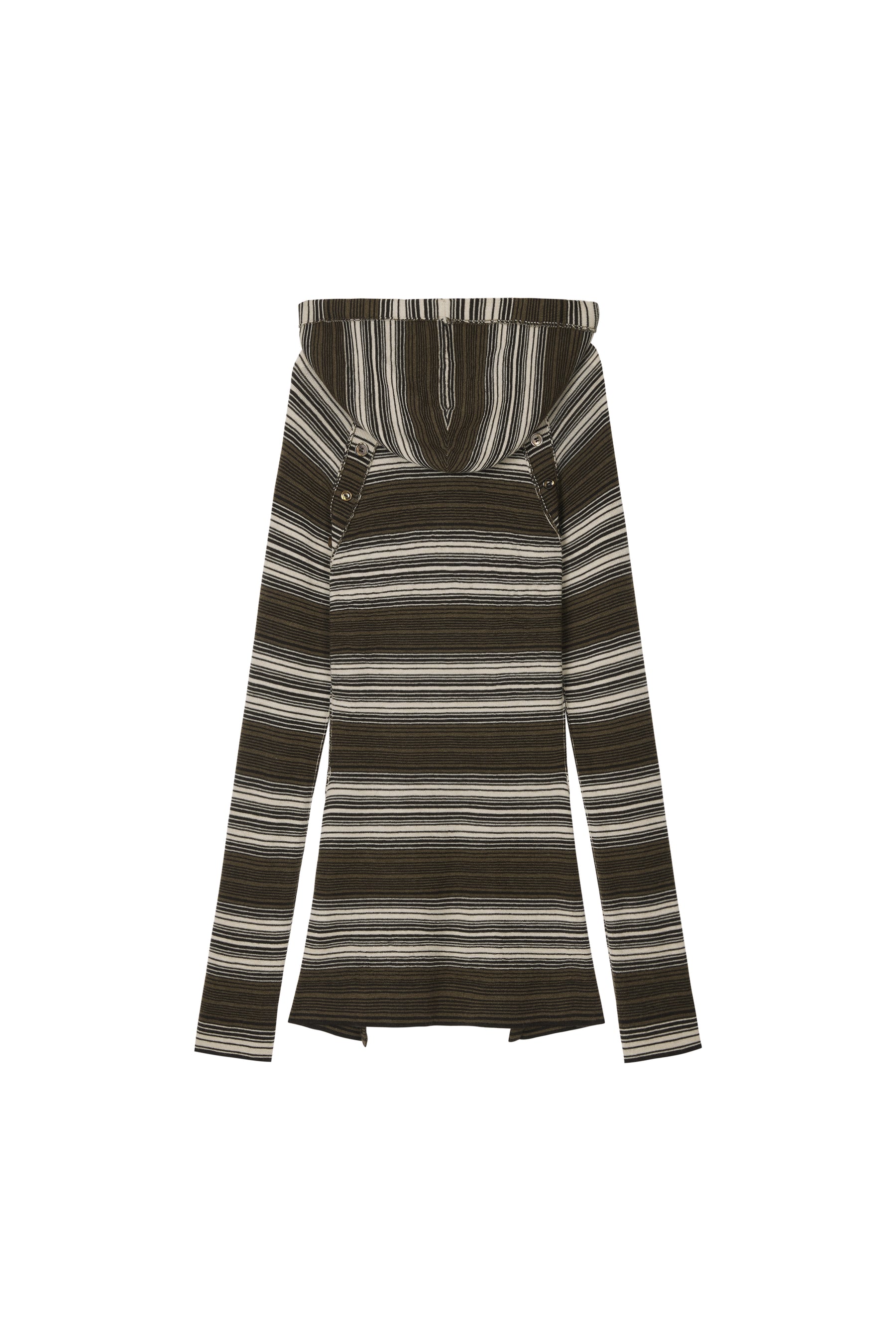 STRIPED KNIT SWEATER / DARK BRW BEI