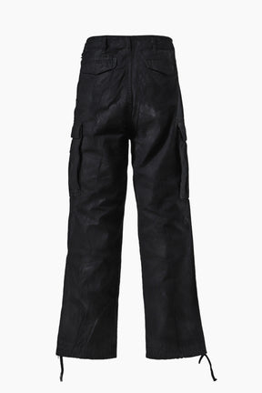 OILSKIN CARGO PANTS / BLK