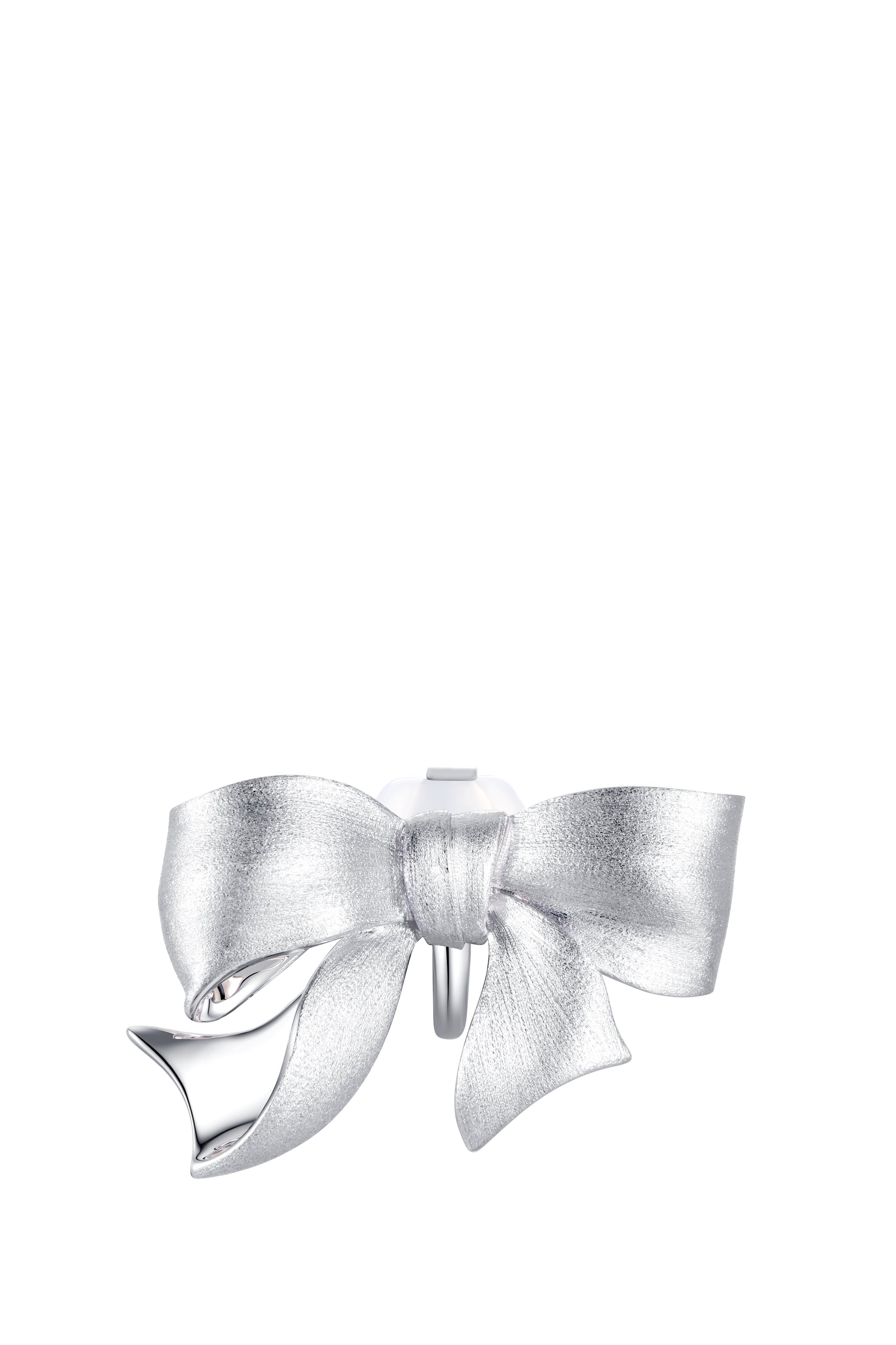GIFT BOWKNOT VERTICAL EARRING / SIL