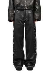 DAVID LEATHER PANTS / BLACK 