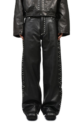 DAVID LEATHER PANTS / BLACK 