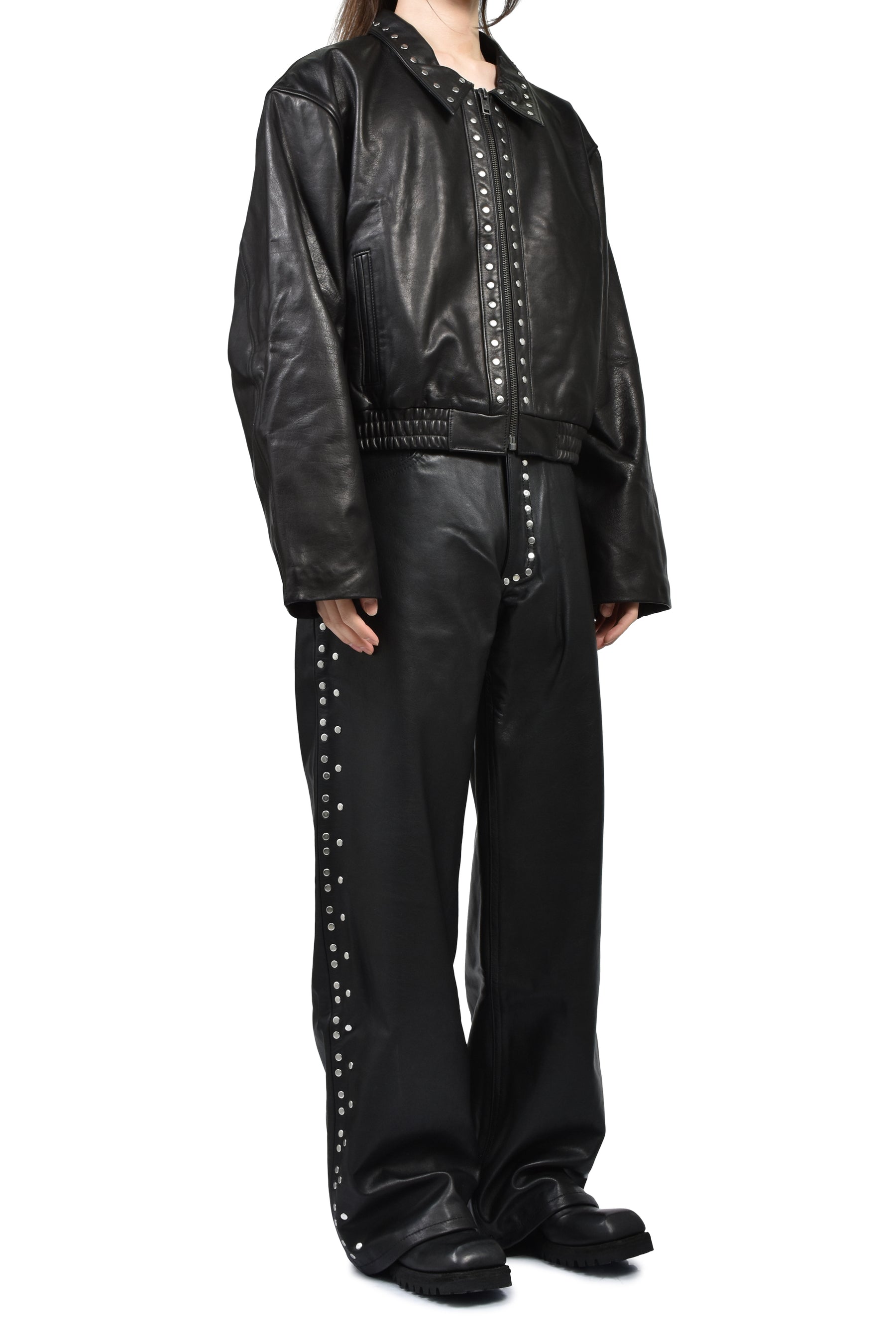 DAVID LEATHER PANTS / BLACK 