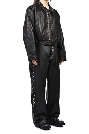 DAVID LEATHER PANTS / BLACK 