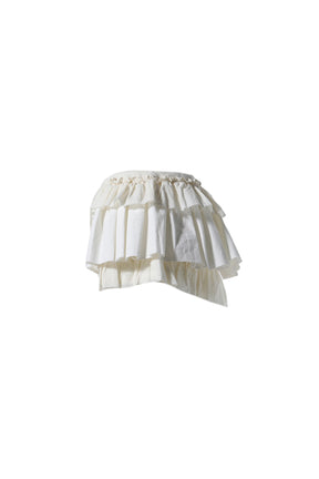 GIRLFRIEND RUFFLE MINI SKIRT / NATURAL