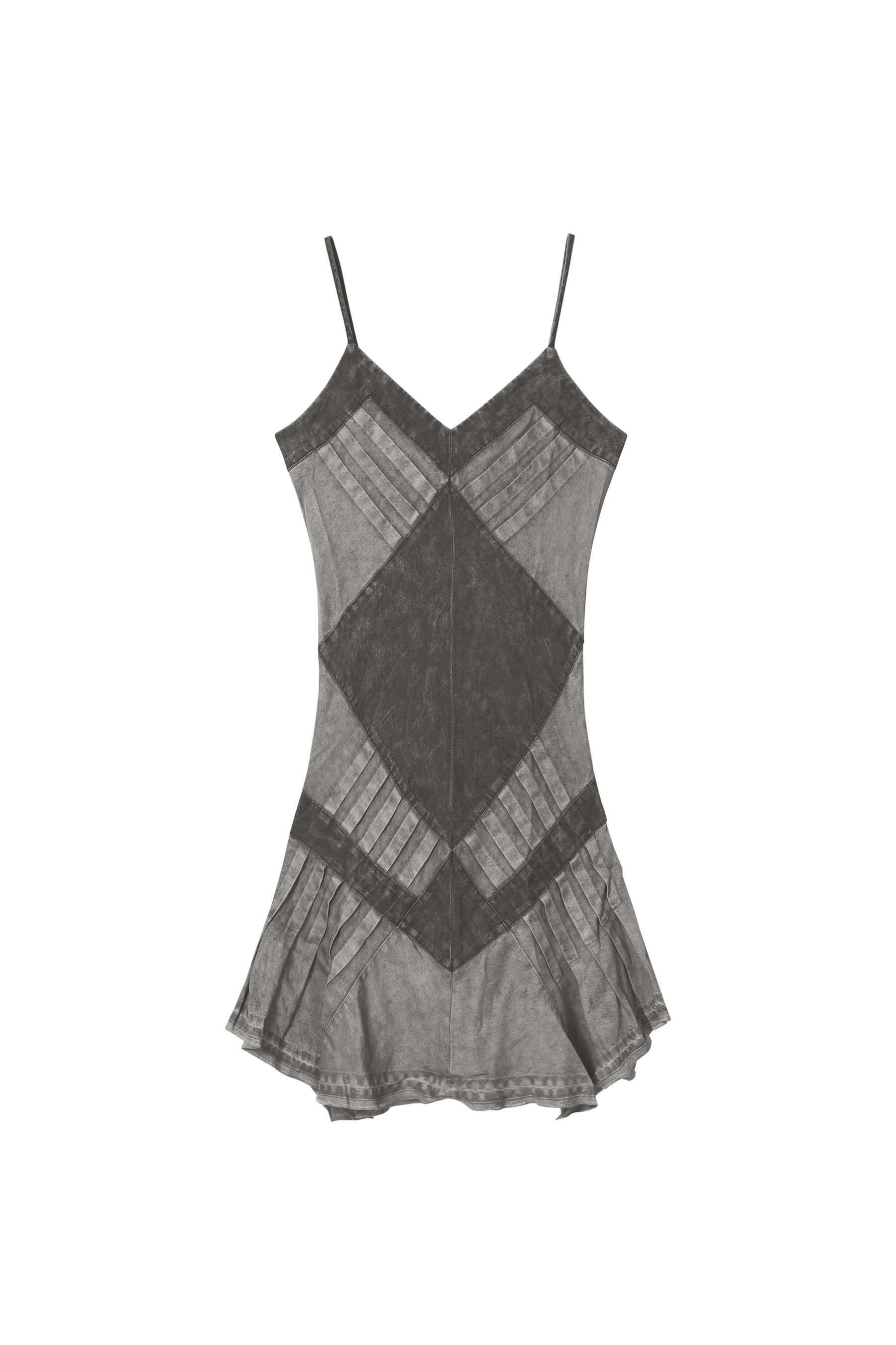 DENIM CAMI DRESS / BLK FOG