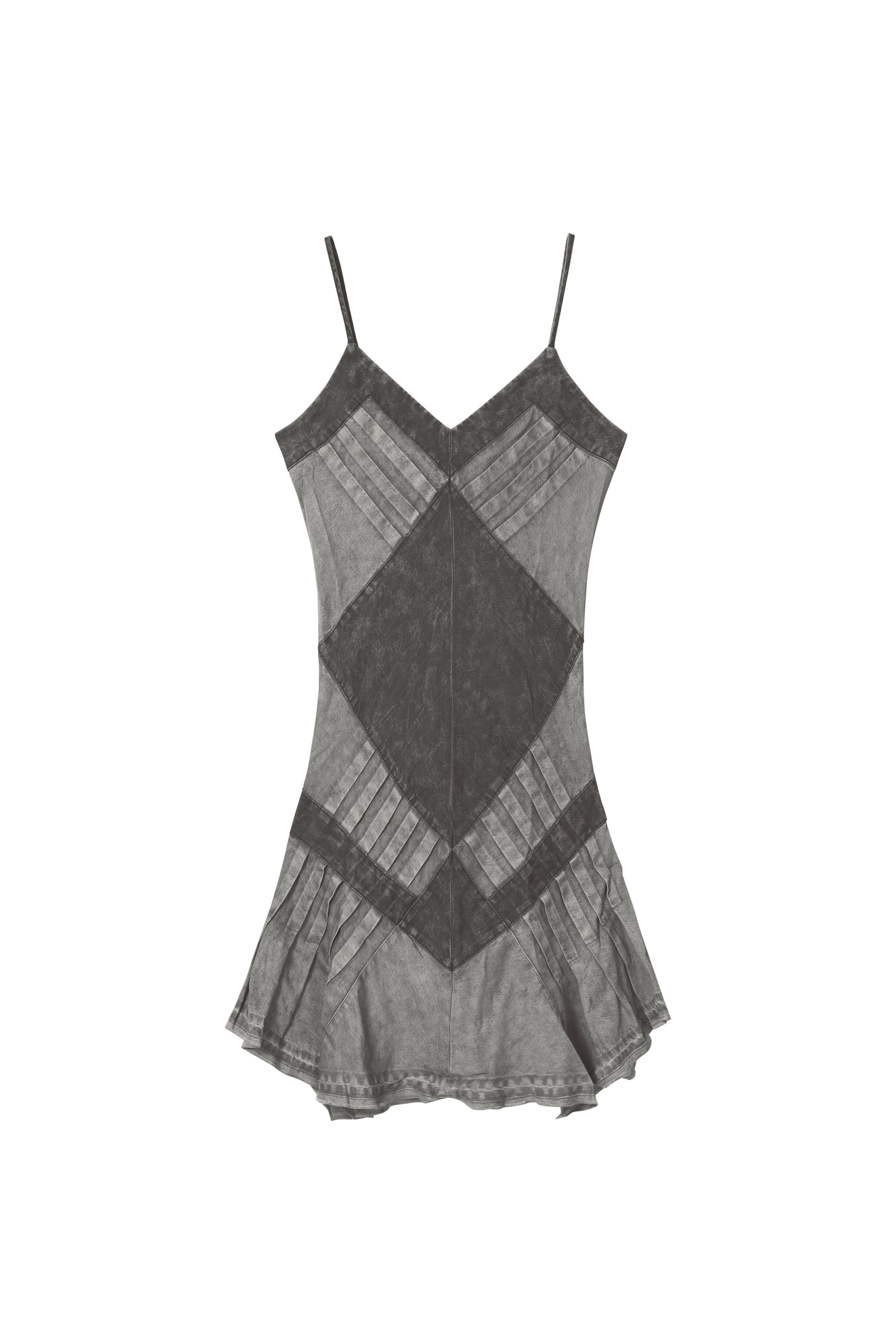 DENIM CAMI DRESS / BLK FOG