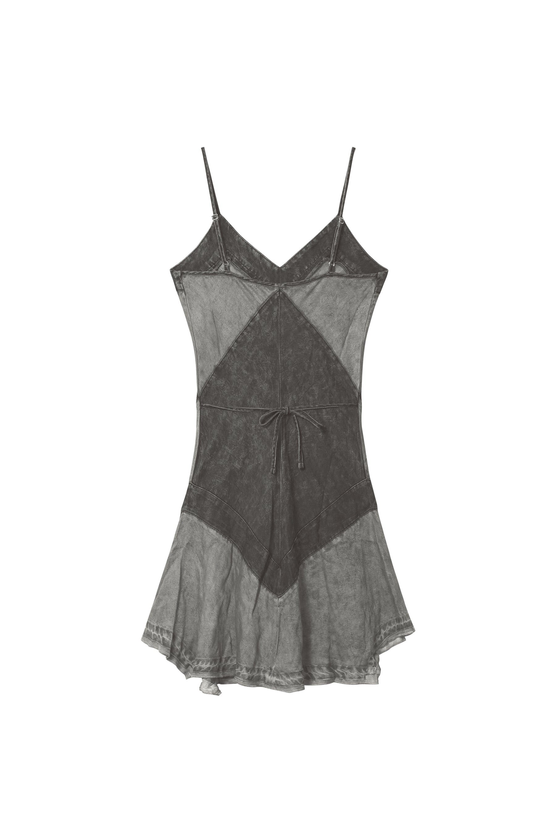 DENIM CAMI DRESS / BLK FOG