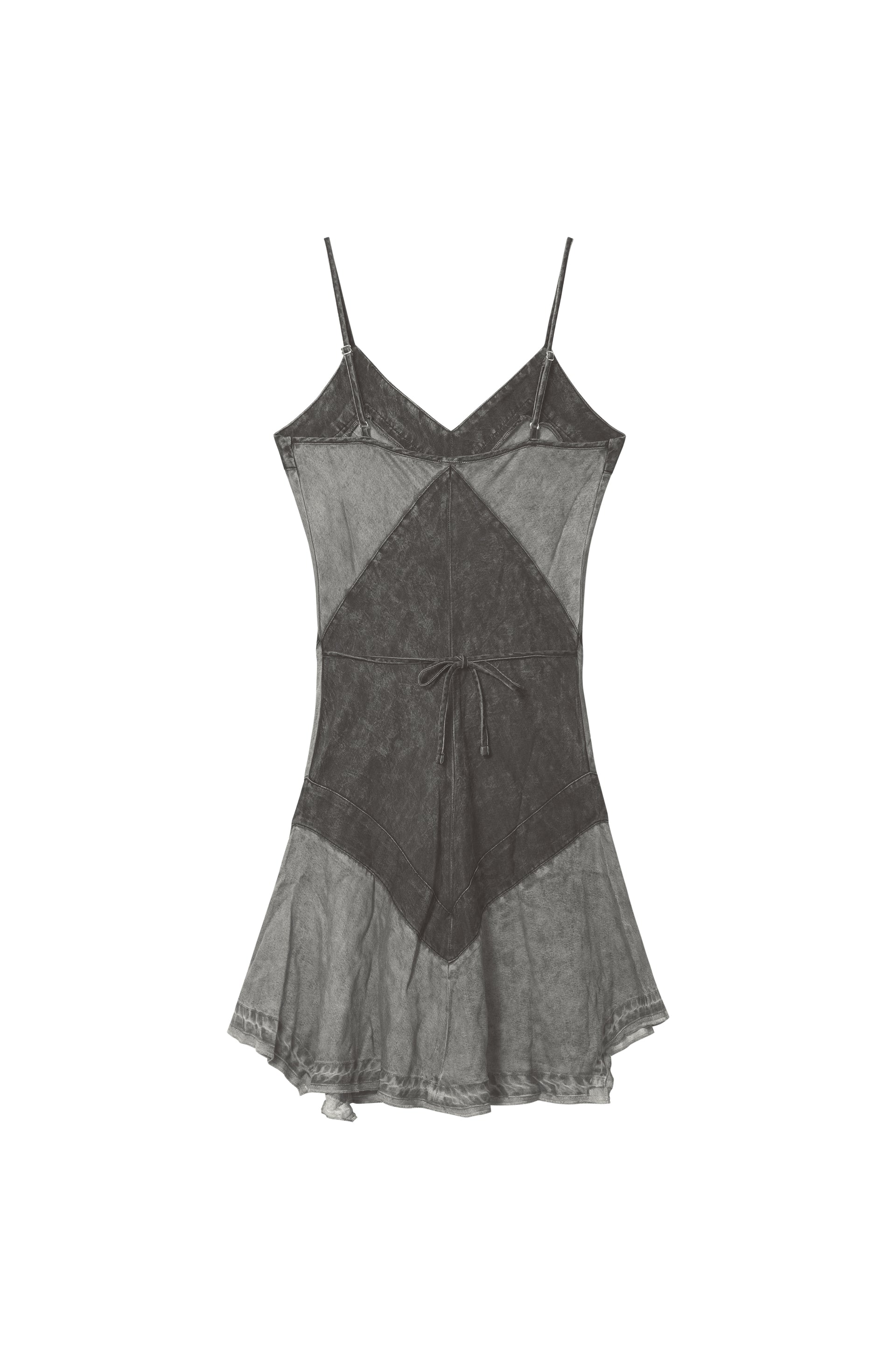 DENIM CAMI DRESS / BLK FOG
