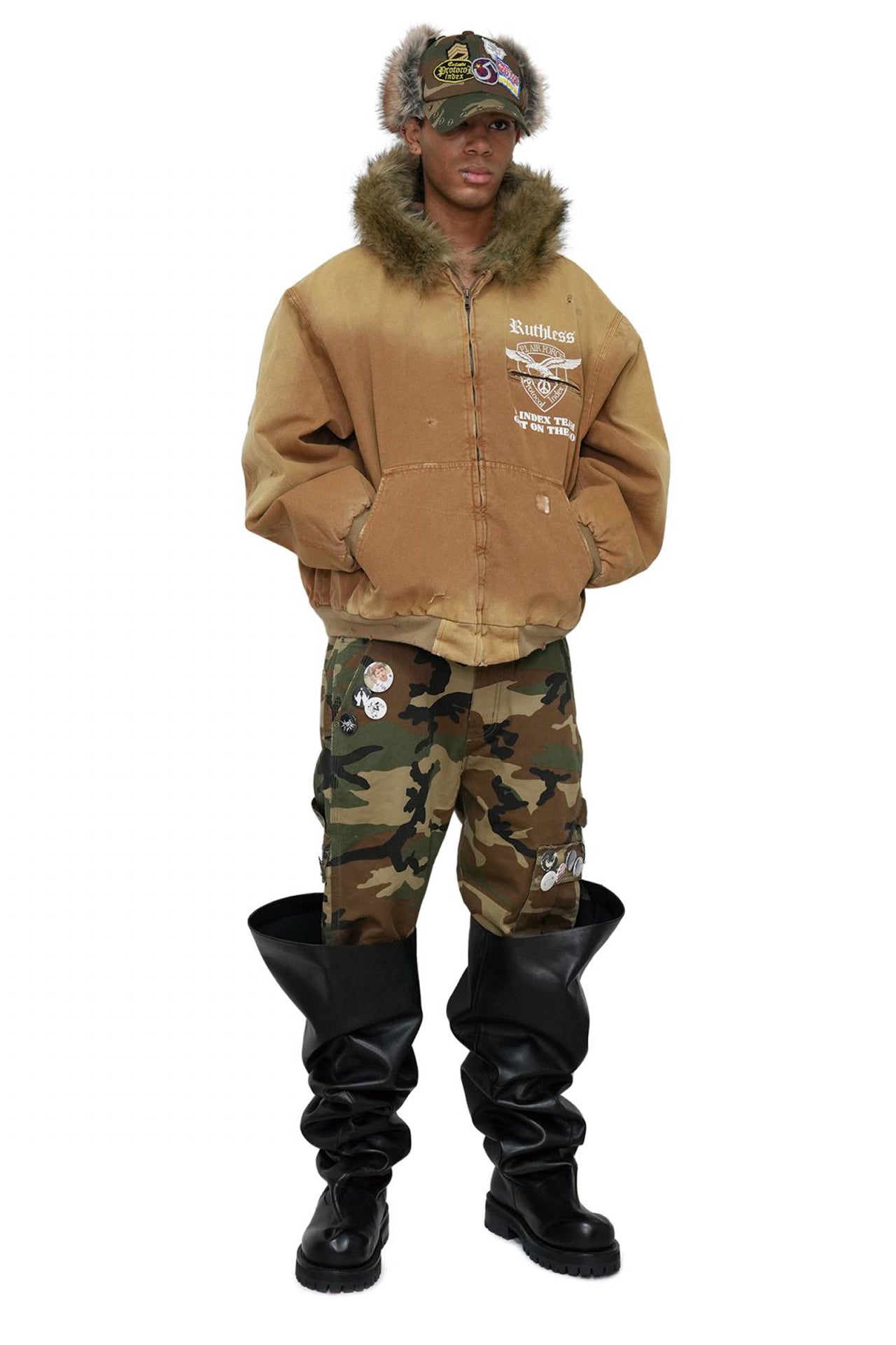 ジャケット・アウター protocol index FUR HOODEDJACKET a96ef750a0768.png