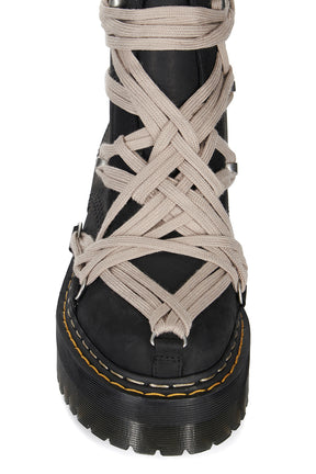 Rick Owens x Dr. Martens FW251460 Quad Sole Megalace Boot / Black