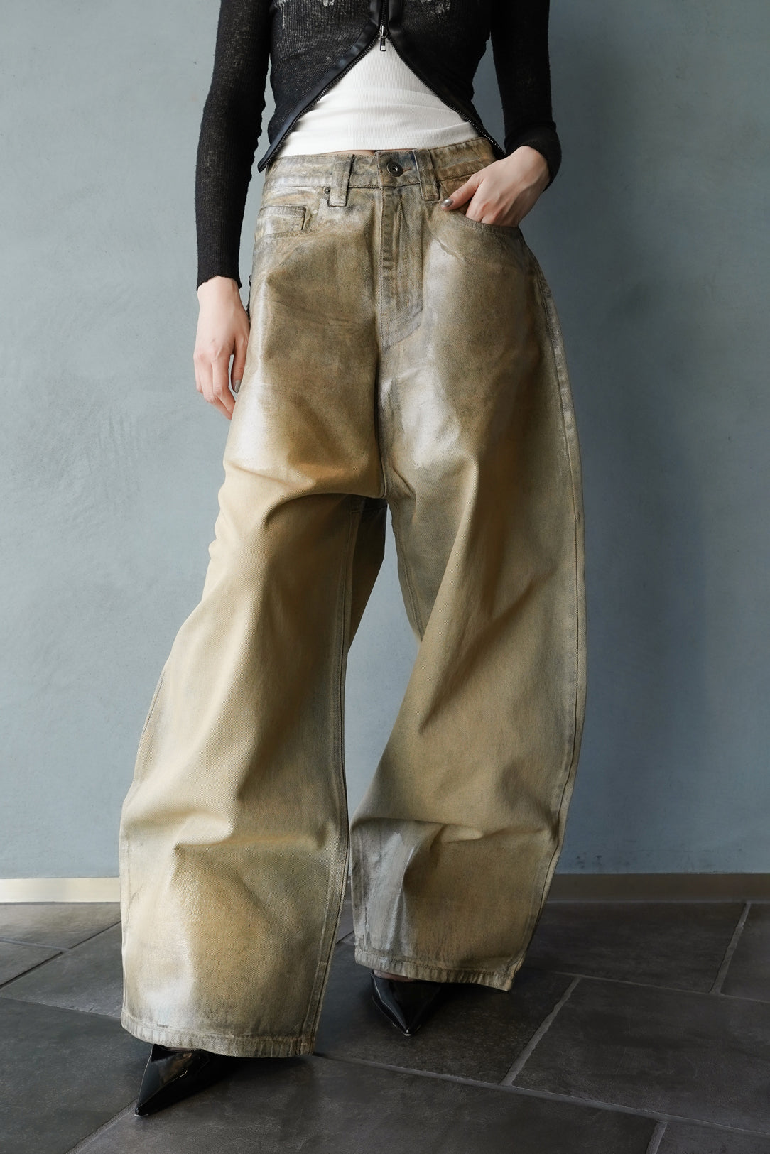 LATUI ATELIER ラトゥイ アトリエ SS26 SHIP&SPILL JEANS / YEL