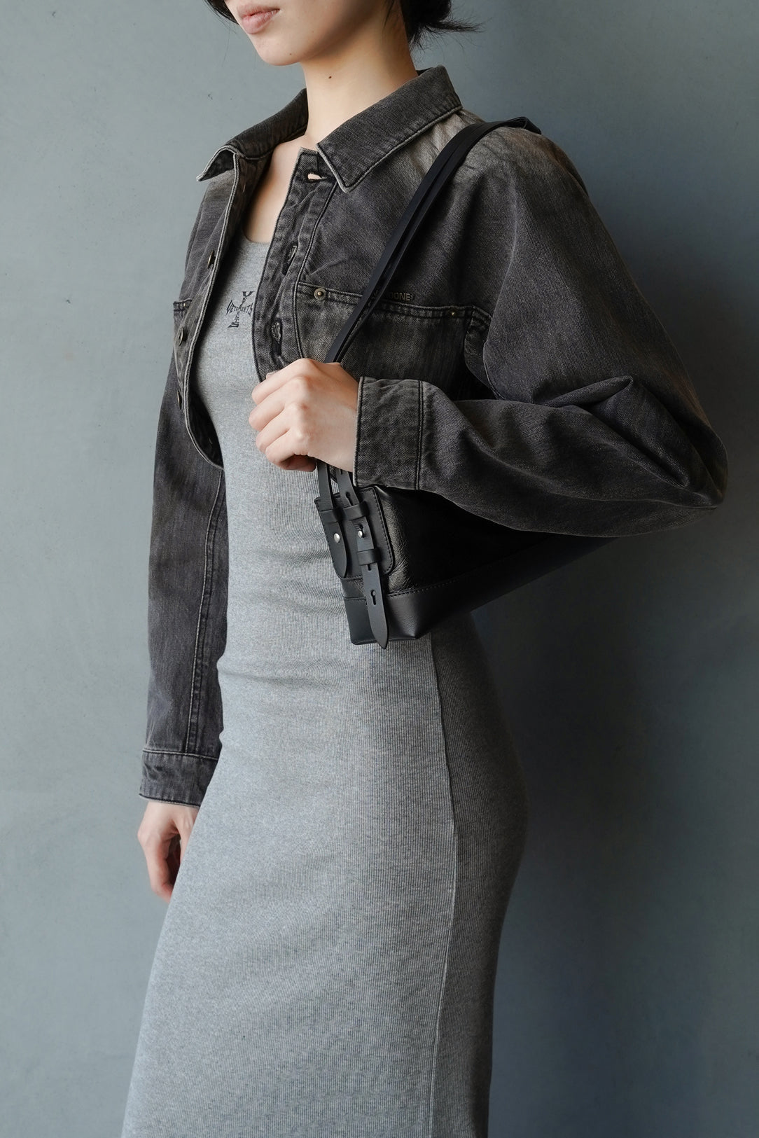 CROSS LOGO TANKTOP DRESS / GRY MELANGE