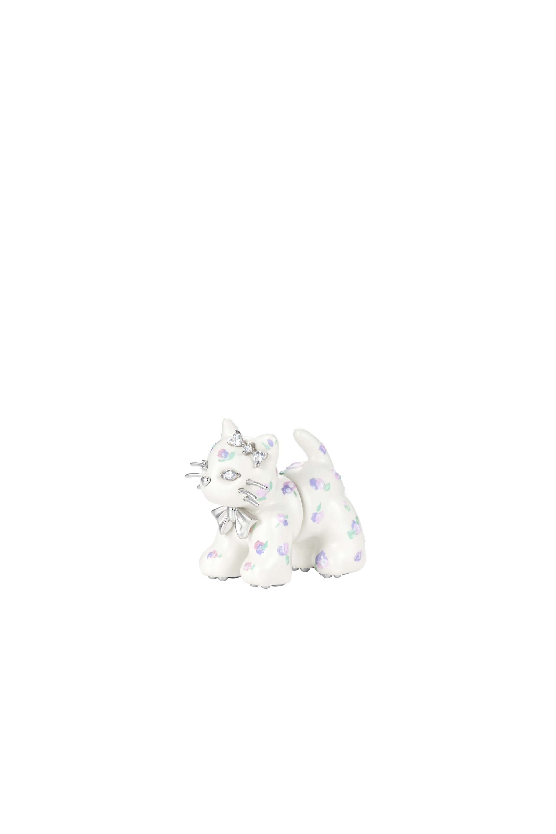 SPLIT KITTEN EARRING / WHT
