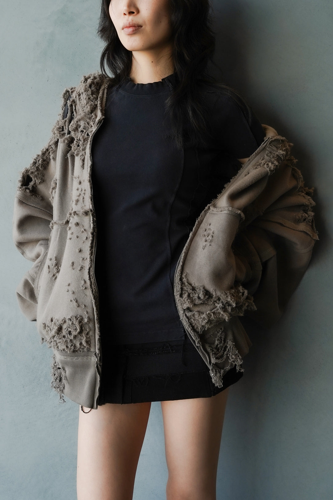 CUT-UP BABY T-SHIRT / BLK