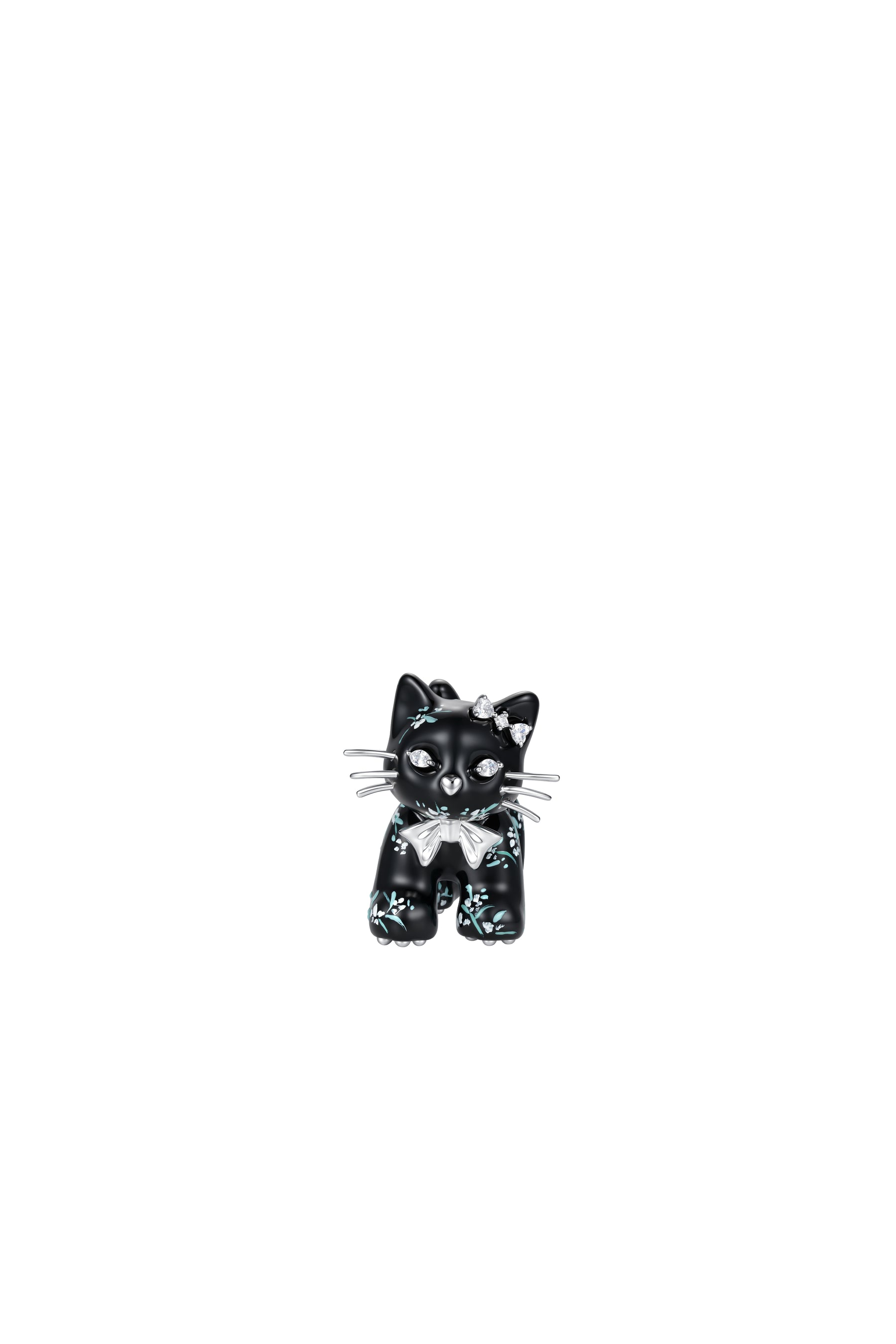 SPLIT KITTEN EARRING / BLK