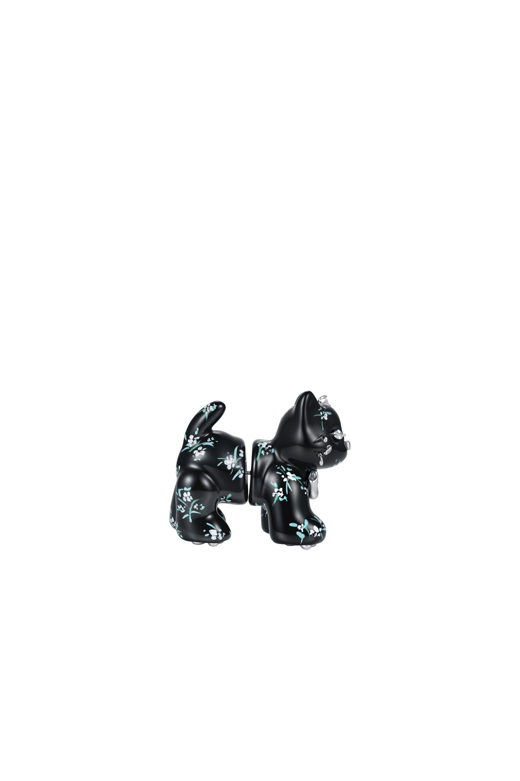 SPLIT KITTEN EARRING / BLK