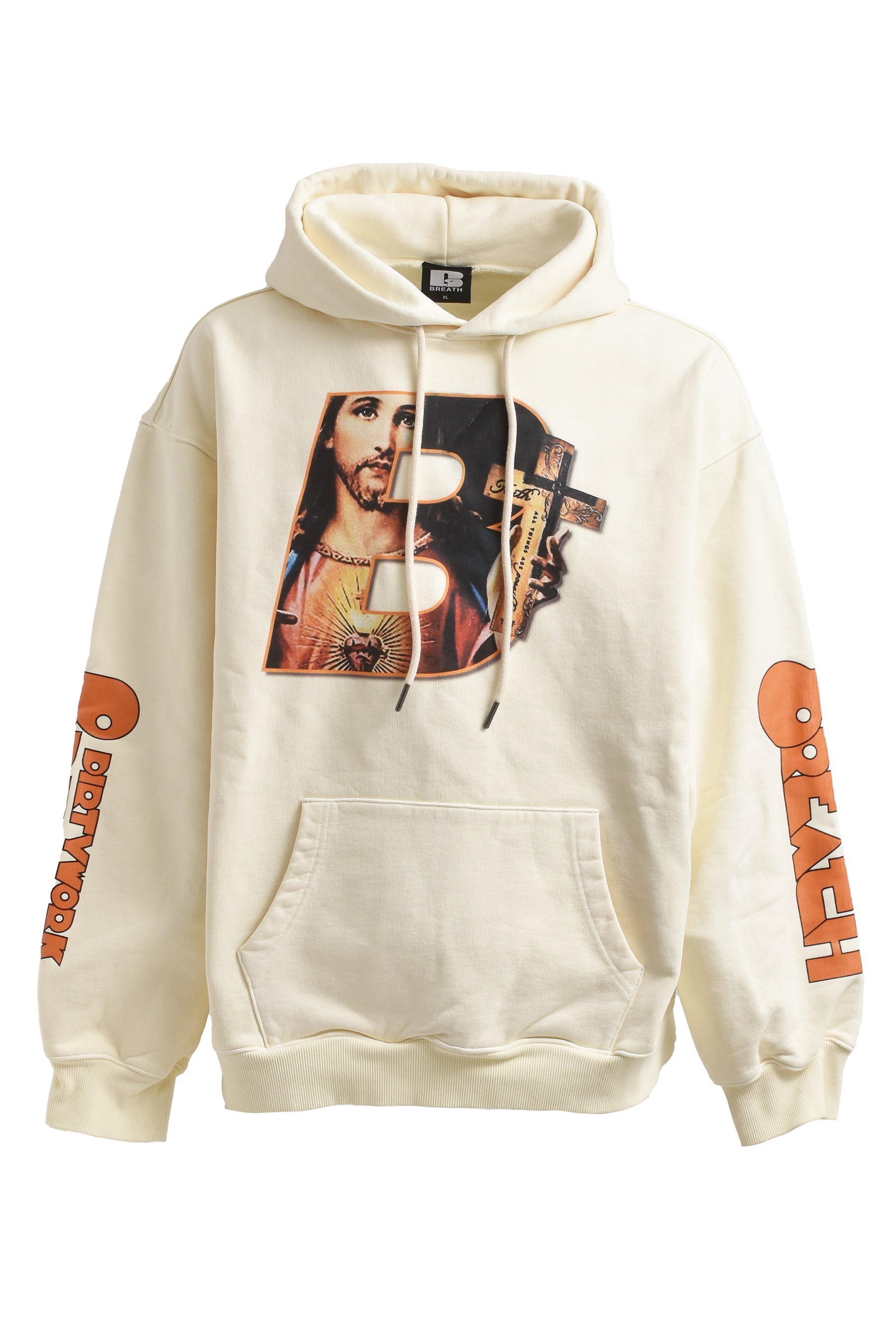 JESUS LOGO PULLOVER HOODIE / CRE