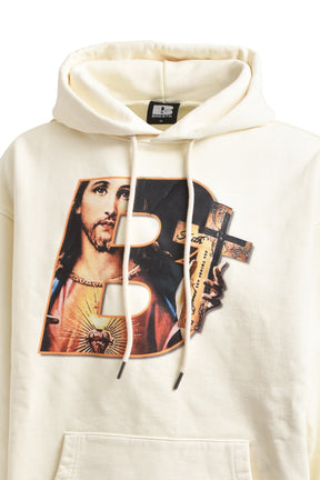 JESUS LOGO PULLOVER HOODIE / CRE