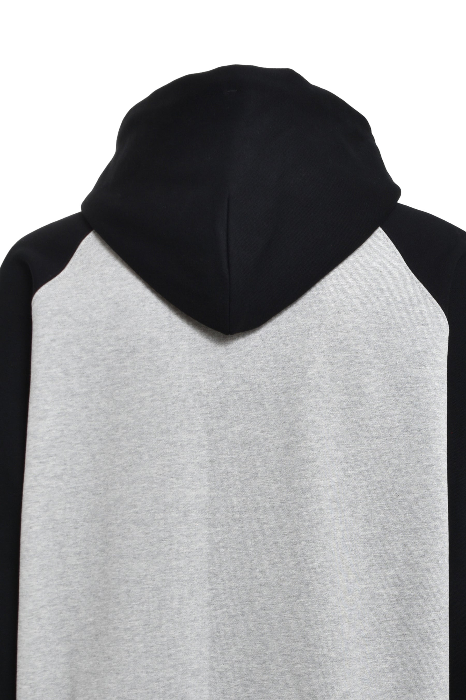 BREATH TWO TONE EMBROIDERY HOODIE / BLK H.GRY