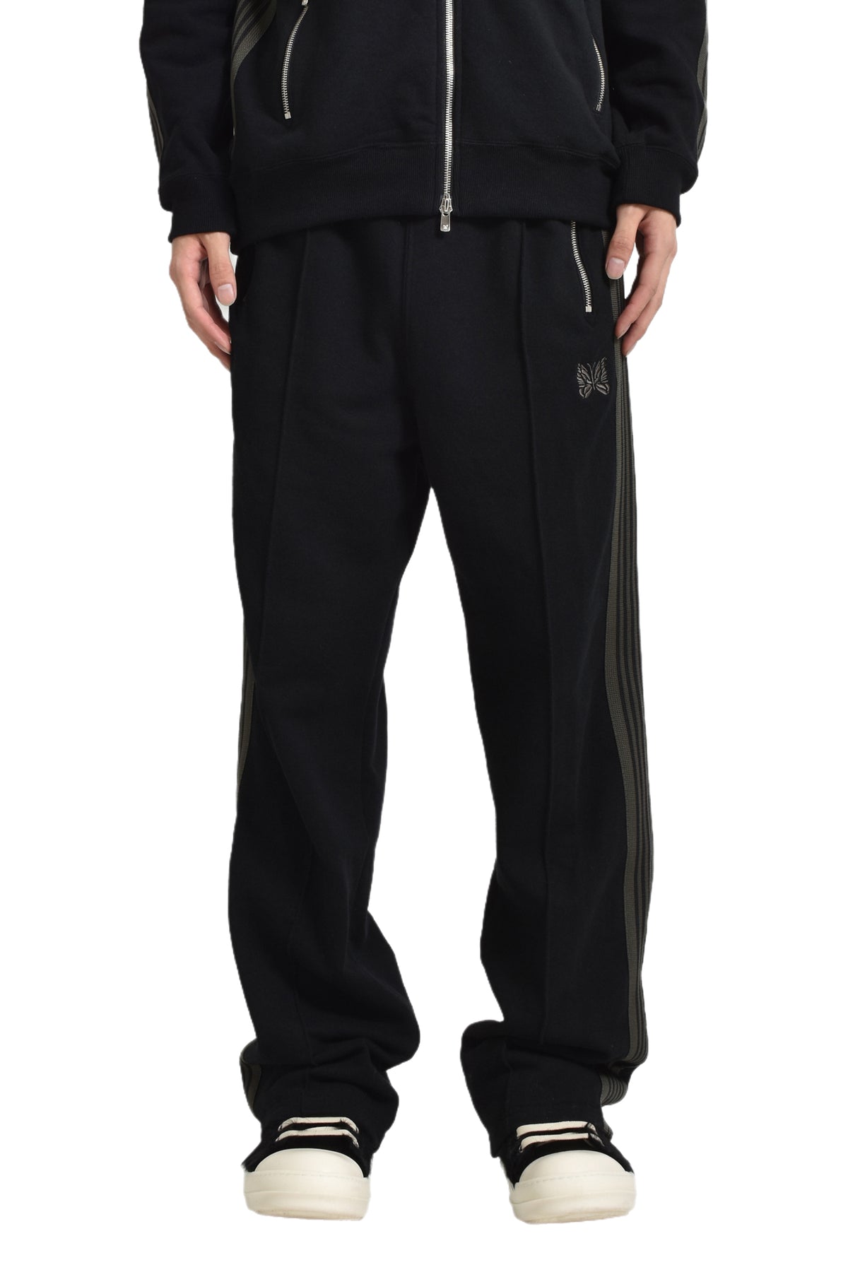 Needles FW24 NUBIAN EXCLUSIVE TRACK PANT COTTON JERSEY EXCLUSIVE BLK NUBIAN