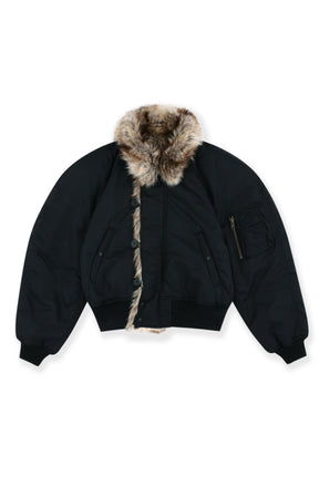 EXAGGERATED SHOULDER FUR N2B / BLK