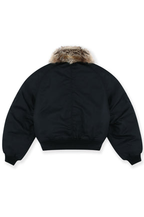 EXAGGERATED SHOULDER FUR N2B / BLK