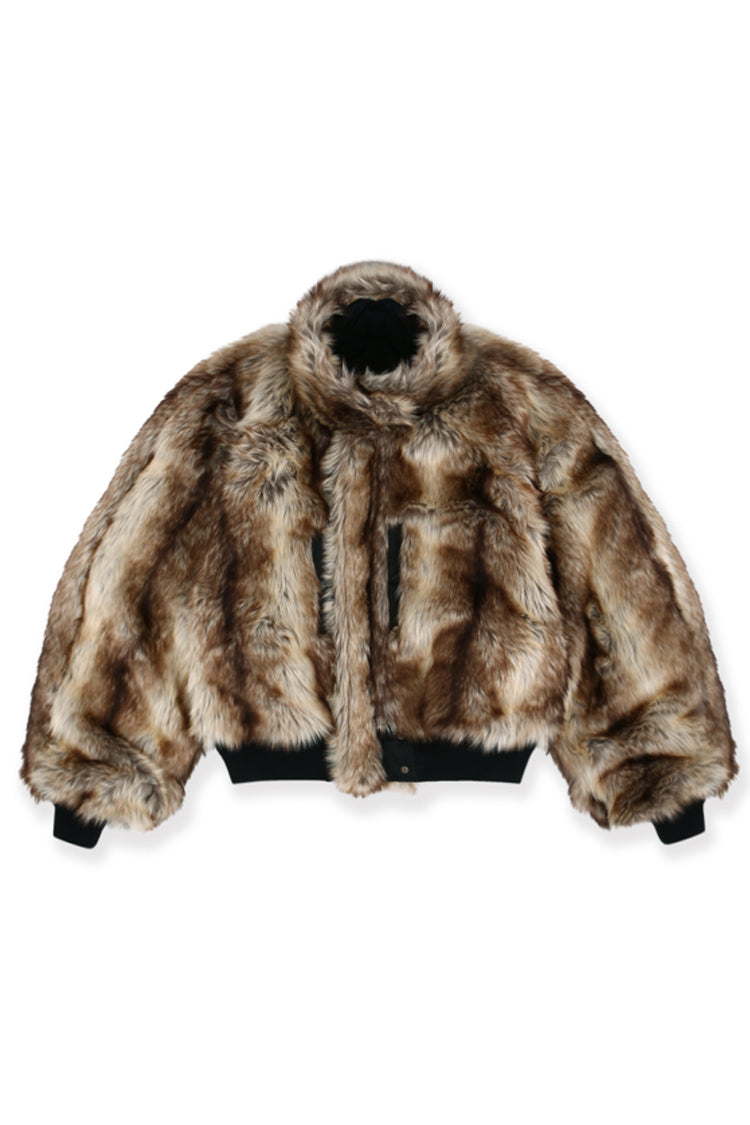 EXAGGERATED SHOULDER FUR N2B / BLK