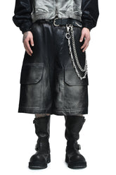 FADED BAGGY SHORTS / FADED BLK 