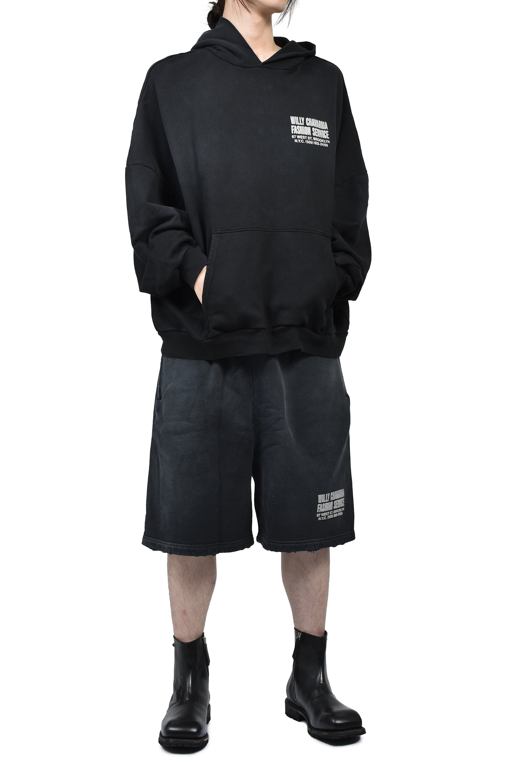 FASHION SERVICES WILLY SWEATSHORT / BLK 