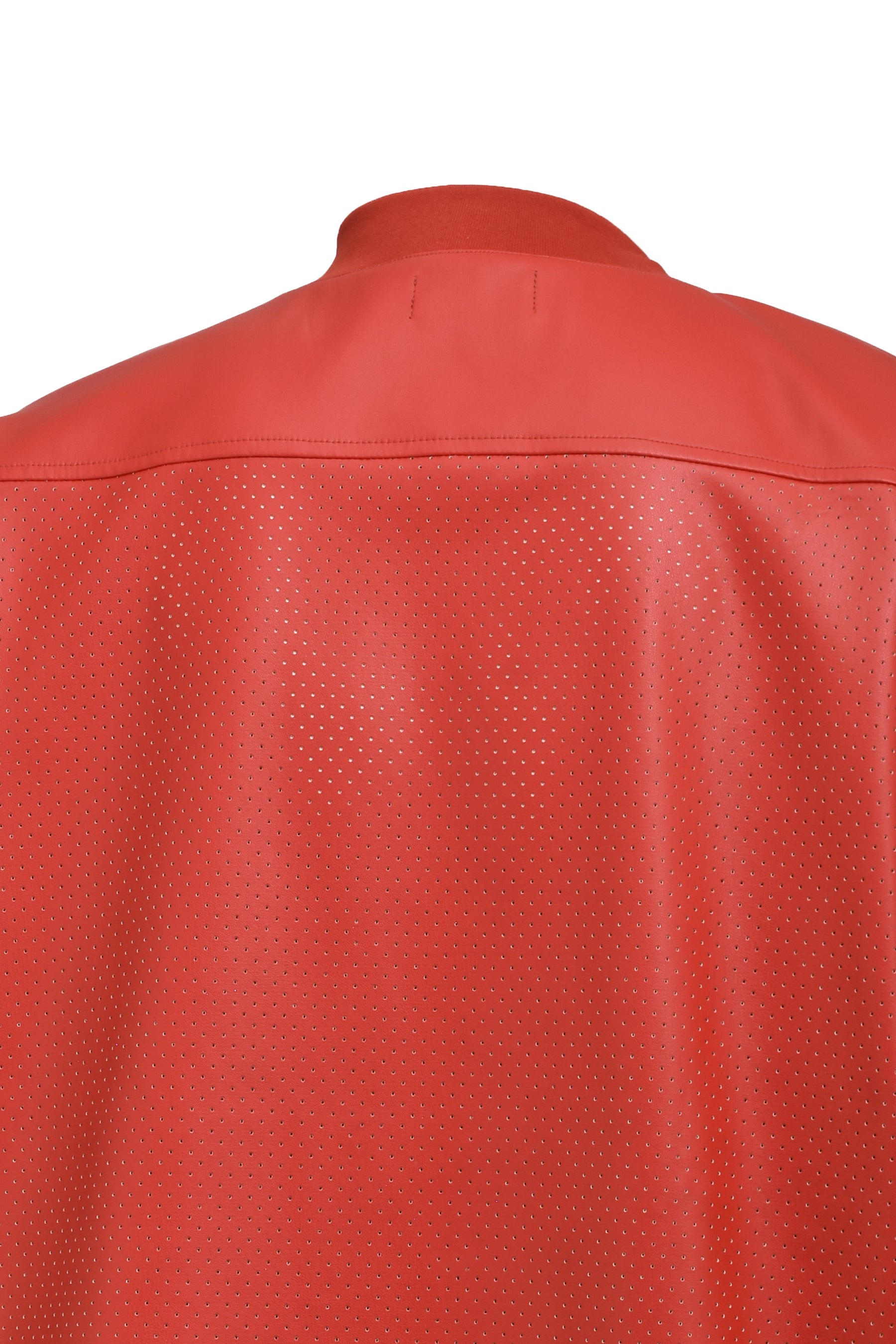 FAUX LEATHER GAME SHIRT / RED