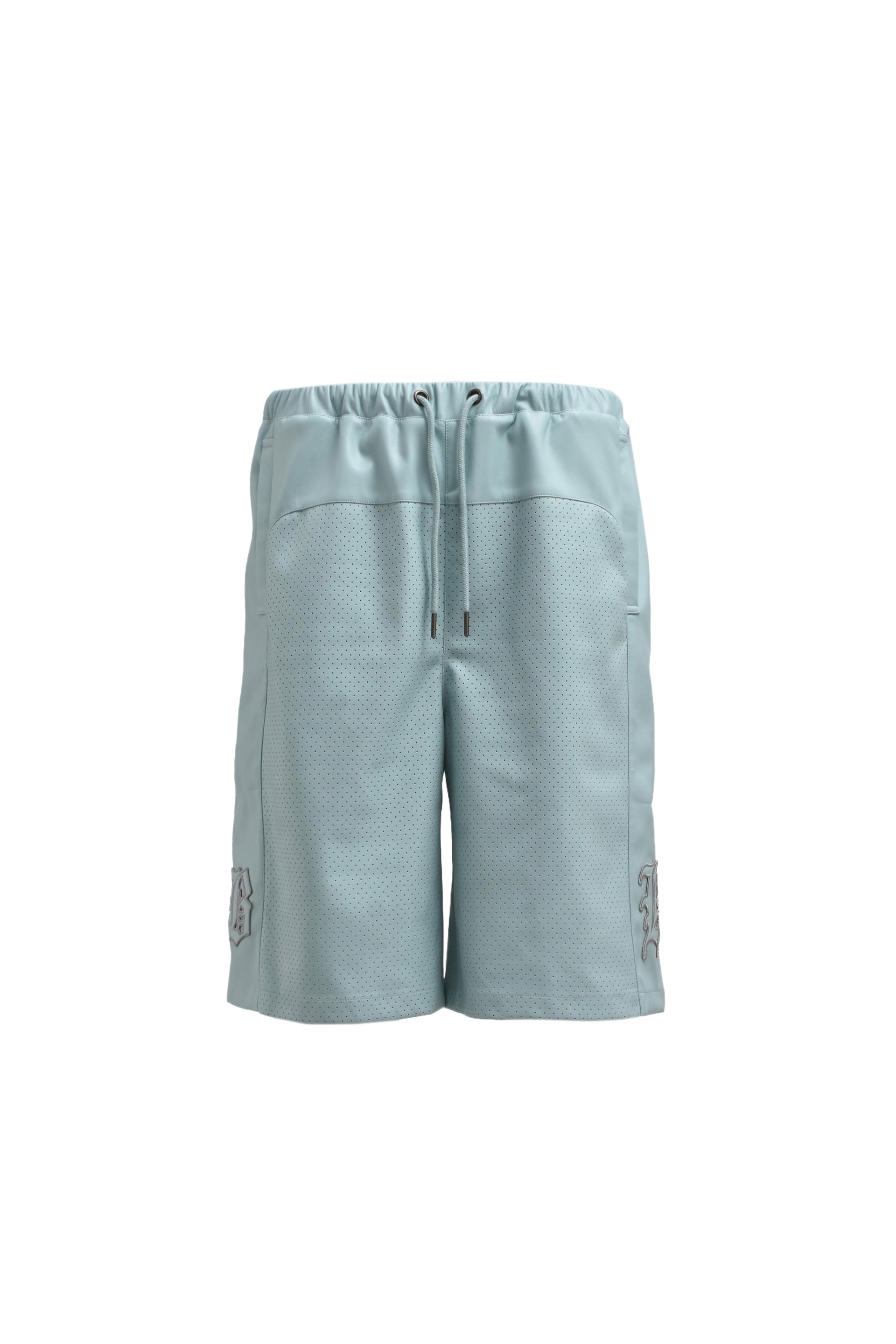 BREATH FAUX LEATHER SHORTS / ICE